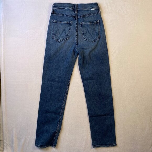 MOTHER Jeans Womens Sz 27 Pixie Tomcat Ankle High-Rise Button Fly Denim - Picture 2 of 12